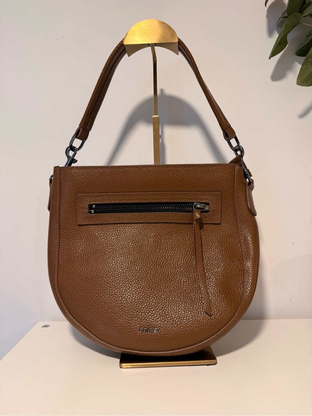 Botkier and Pebbled Saddle Shoulder Bag in Brown